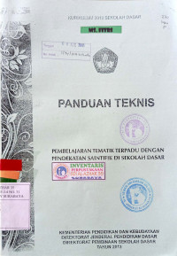 Image of Panduan teknis : pembelajaran tematik terpadu